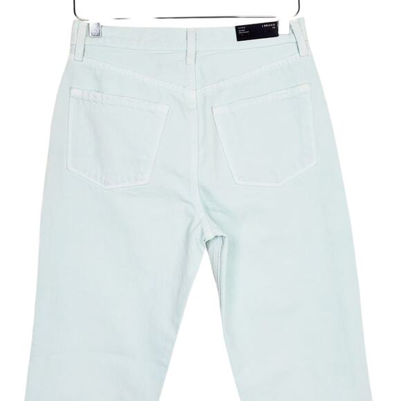 J Brand Wynne High Rise Cropped Straight Jeans 26 NWT Green Spearmint Distressed - Picture 9 of 12